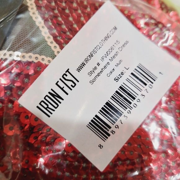 New Iron Fist Sheer Rainbow dress Tank Top sequence heart part Covering - Picture 14 of 16